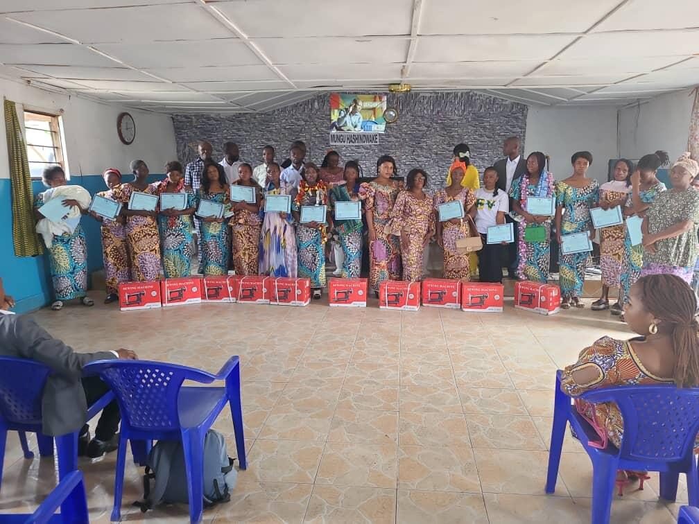 NCE outreach at a displacement camp